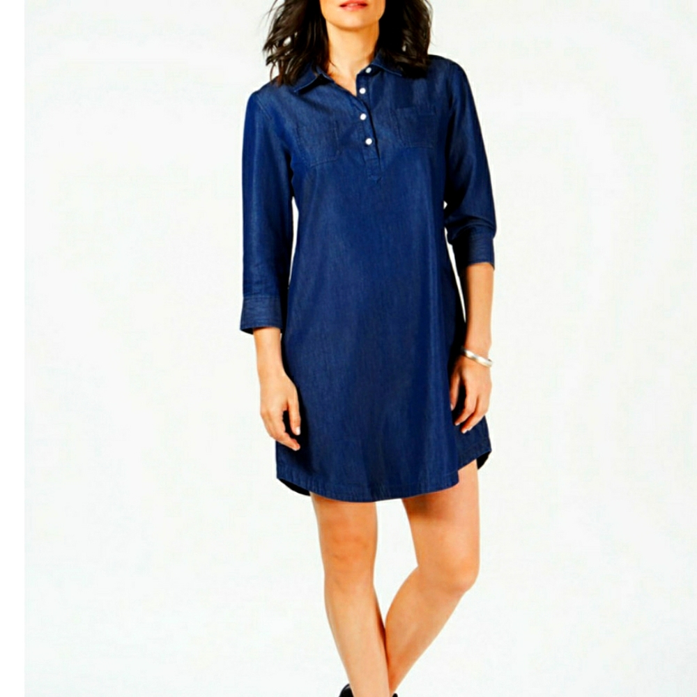 Karen Scott Shirt Dress SZ - Medium Chambray
